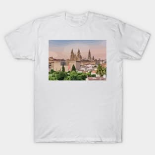 Santiago de Compostela Painting T-Shirt